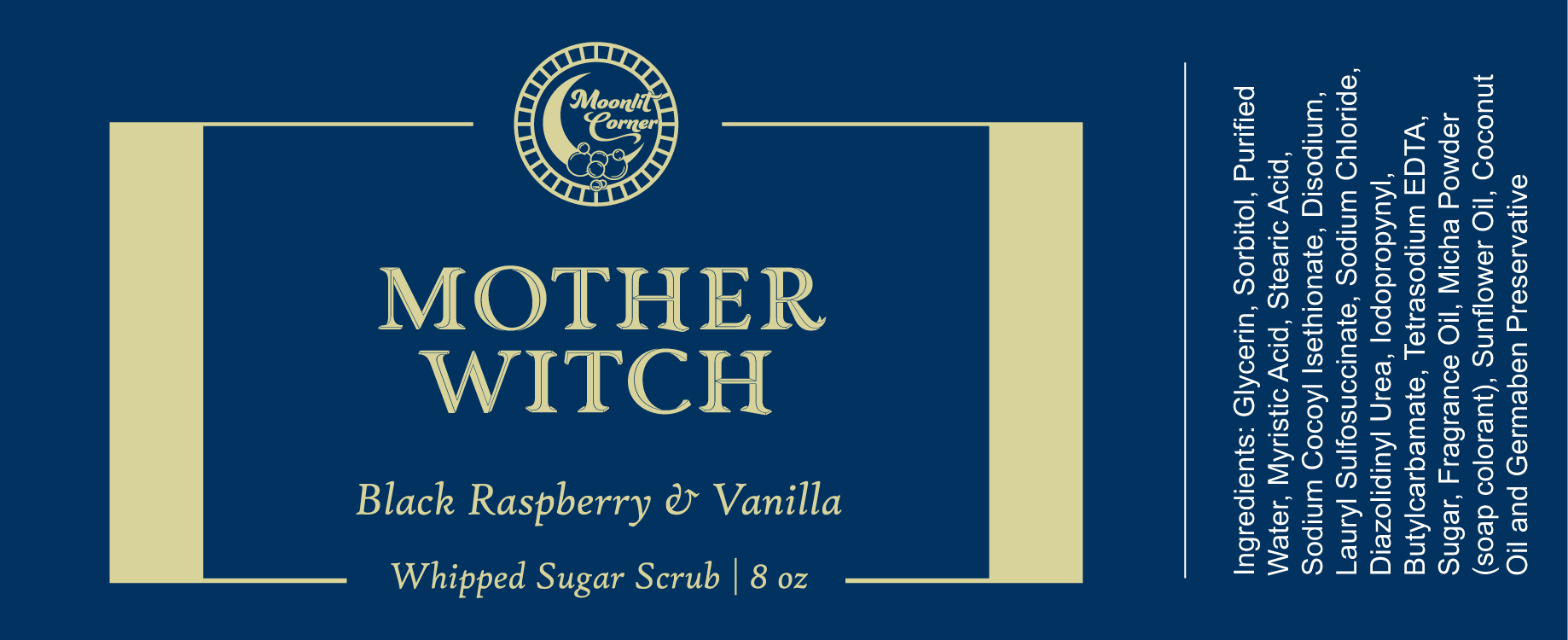 Mother Witch Sugar Scrub Label