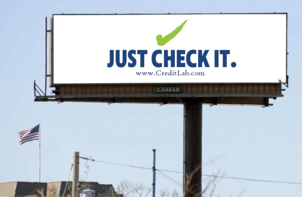 Just Check It Credit Lab billboard