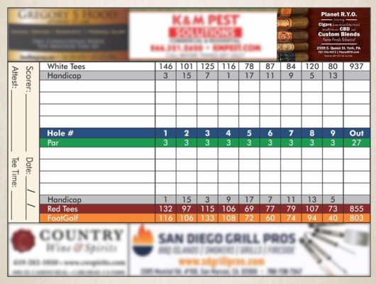 Planet R.Y.O. Golf Card Advertisement
